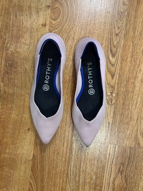Rothy's Pointed-Toe Ballet Flat in Dusty Pink